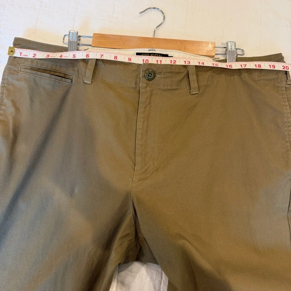 Filson Canvas Chino Pants Faded Olive Trim Fit - Picture 9 of 11